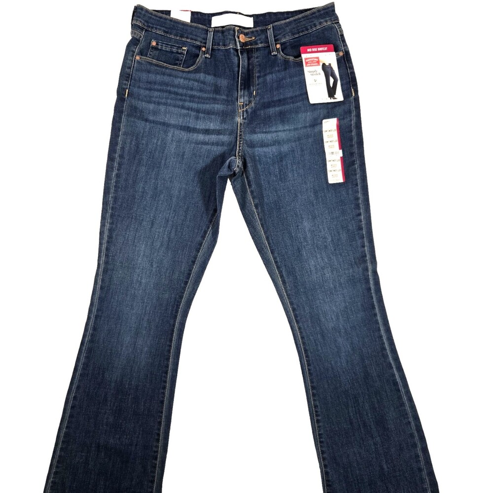 Levi Strauss Signature Jeans Womens 31x32 Blue Modern Mid Rise Bootcut New